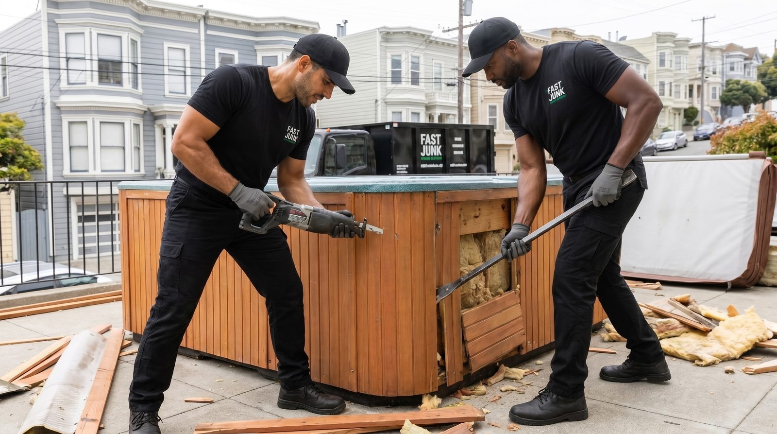 Hot tub removal